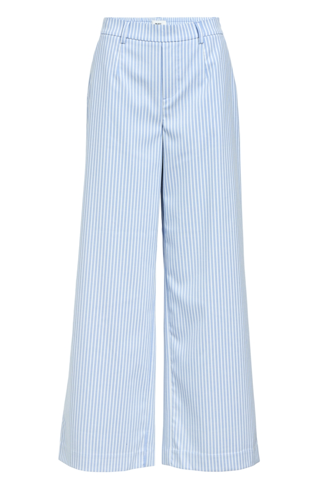 OBJLISA WIDE PANT AOP NOOS 23040544 Cloud Dancer/Cornflower Blue